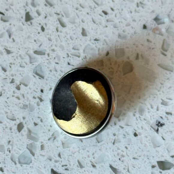 RARE Noosa Amsterdam Chunk Tantra Black & Gold Snap Charm Jewelry Handmade Art - Picture 2 of 4